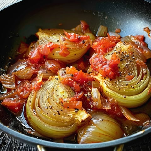 Fondant corse – Fenouil tiède, confit à la tomate et aux oignons