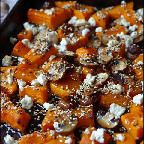 POTIMARRON ROTI, FETA ET MIEL