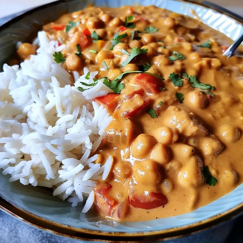 CURRY DE POIS CHICHES, TOMATE ET CACAHUÈTE VEGAN