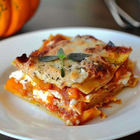 Lasagnes au potimarron rôti et ricotta facile