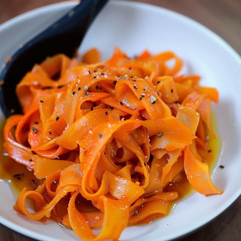 Tagliatelles de carottes à la sauce soja