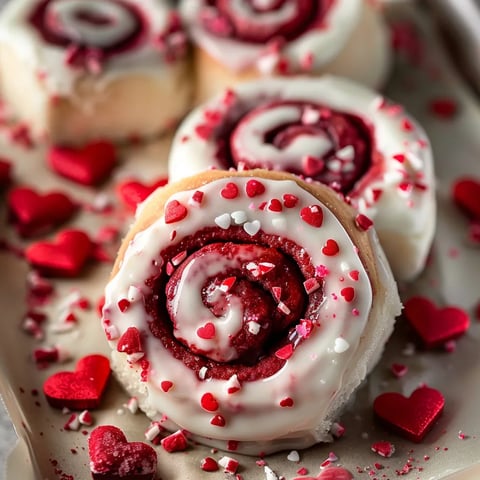 Rouleaux à la Cannelle Red Velvet pour la Saint-Valentin