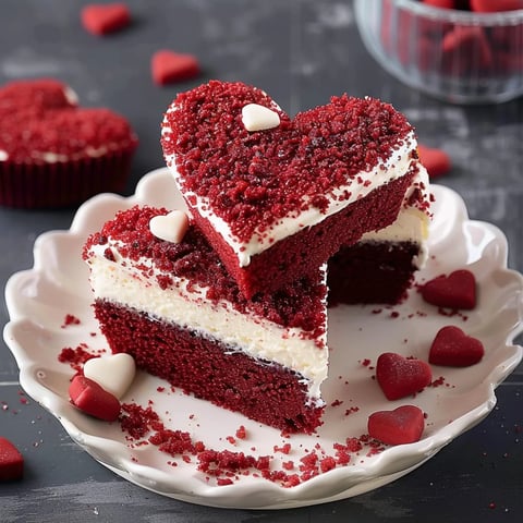 Cœurs de Gâteau Red Velvet pour la Saint-Valentin