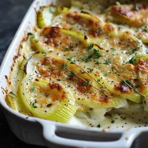 Gratin de poireaux au parmesan