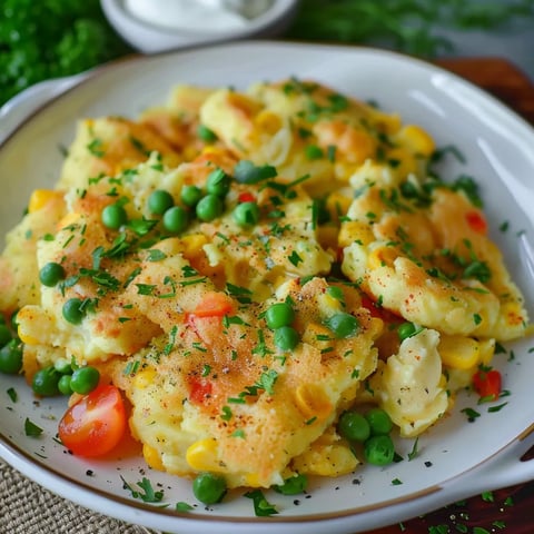 Gemüseschmarrn avec Sauce aux Herbes (Recette Allemande )