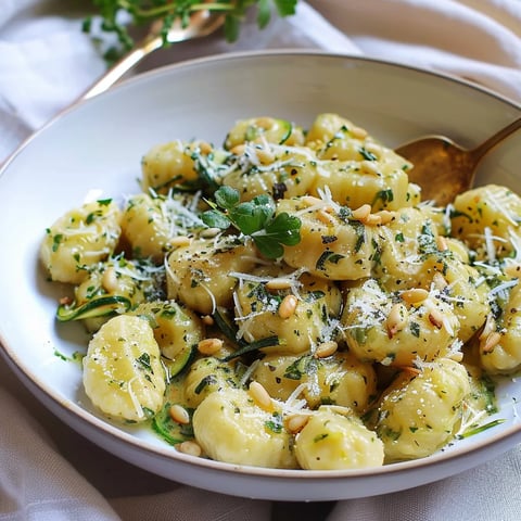 Gnocchis à la crème de courgette