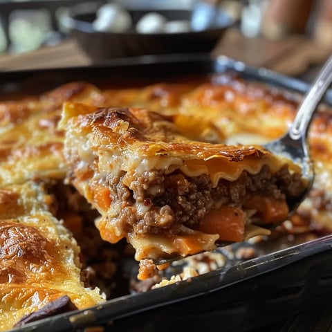 Lasagne de ravioles façon bolognaise