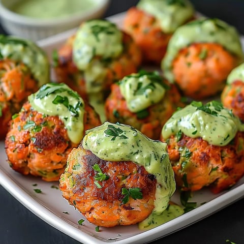 Bouchées de Saumon Croustillantes avec Sauce à l'Avocat