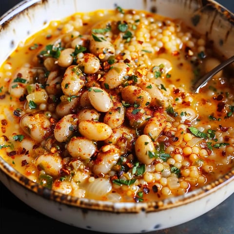Haricots Braisés Fumés au Couscous