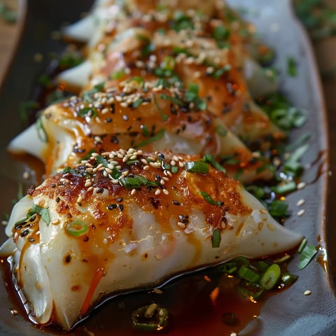 Dumplings croustillants en feuilles de riz