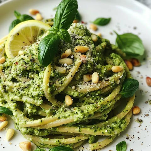 Pâtes au Pesto de Brocoli avec Tofu Citronné Fouetté