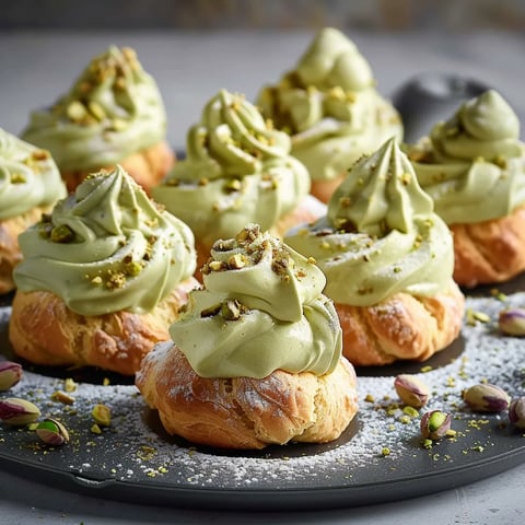 CHOUX À LA CRÈME DE PISTACHE IRRÉSISTIBLES