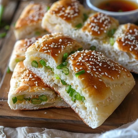 Shao Bing aux Oignons Verts (Ciboules) - Pain Cuit au Four