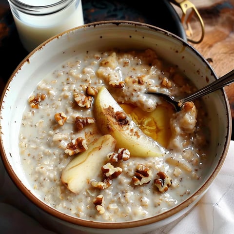 Porridge Earl Grey avec Poire et Crème au Miel