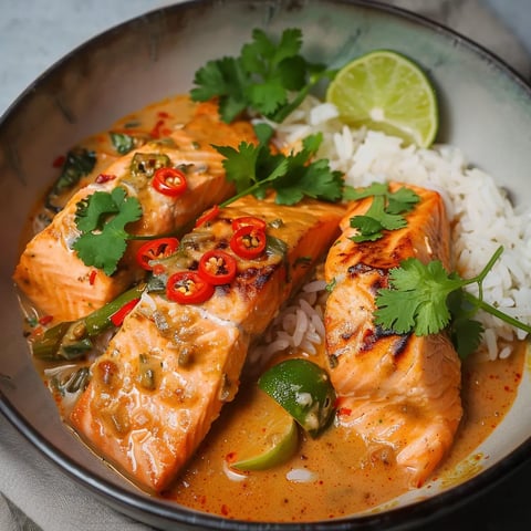 Curry de Saumon au Lait de Coco
