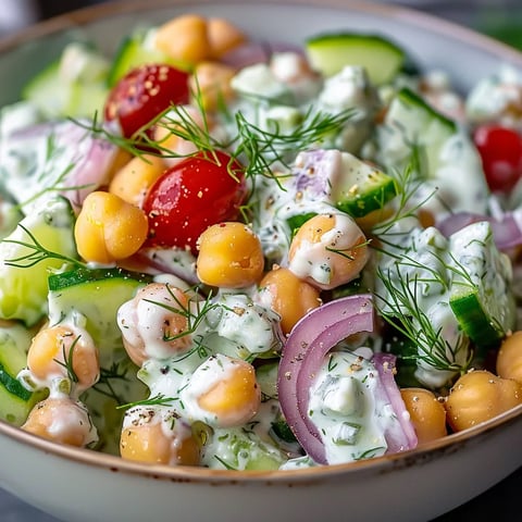 Salade de Pois Chiches au Tzatziki