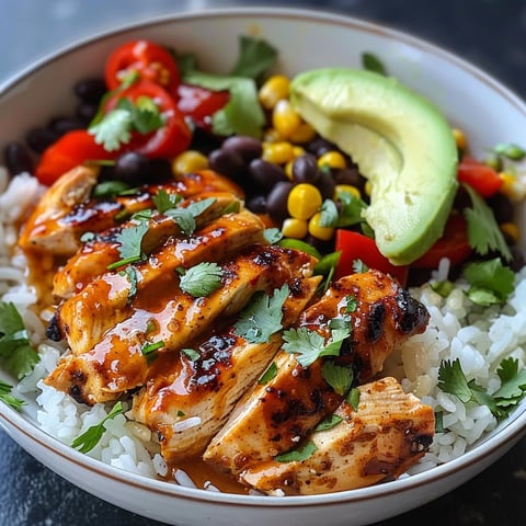Bols de Riz au Poulet Miel et Chipotle