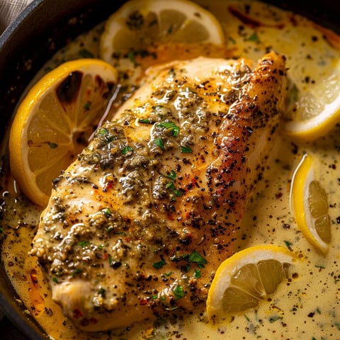 Poulet Crémeux au Citron et Parmesan