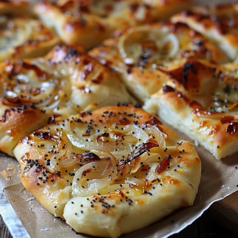 Pain Plat Polonais aux Oignons (Cebularz Lubelski )