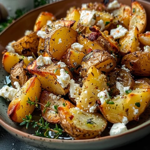 Pommes de Terre Rôties au Feta et à l'Ail