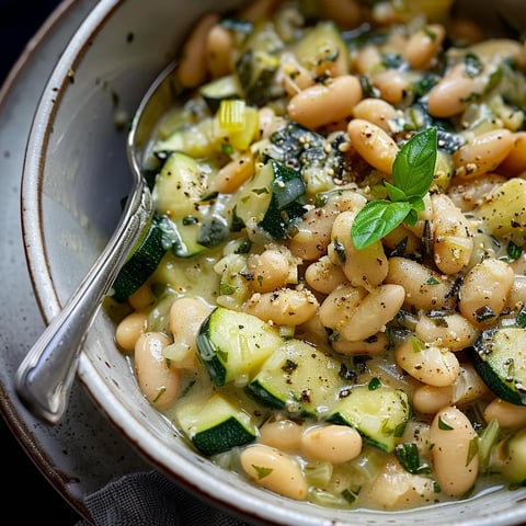 Haricots Blancs Crémeux aux Courgettes