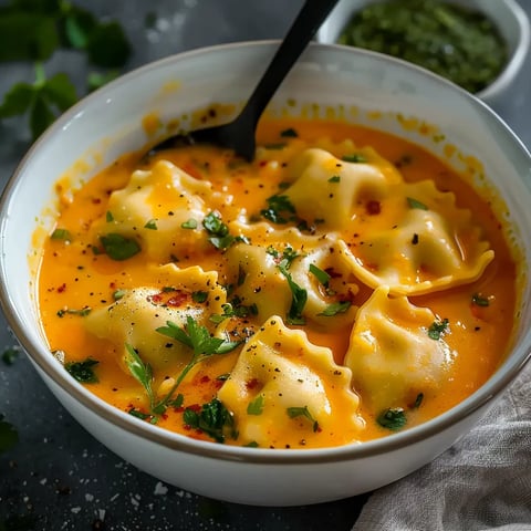 Soupe aux Raviolis au Curry