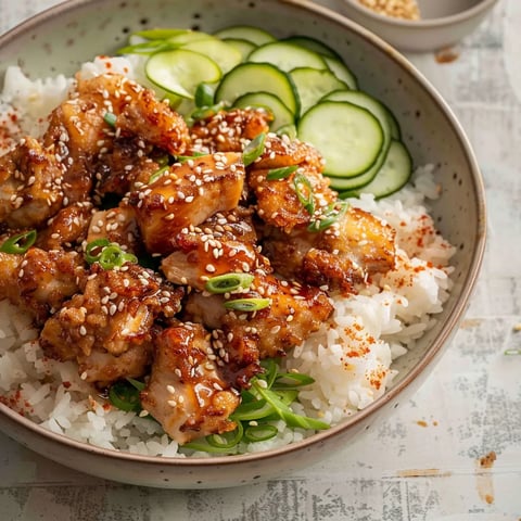 Bols de Riz au Poulet Karaage à la Friteuse à Air avec Glaçage Miso