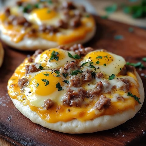 Pizzas du Petit-Déjeuner aux Muffins Anglais