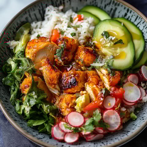 Bols de Poulet au Miel et Harissa