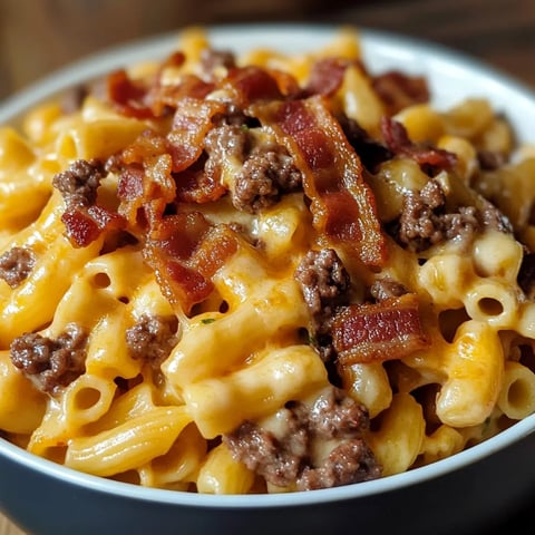 Pâtes au Bacon Façon Cheeseburger