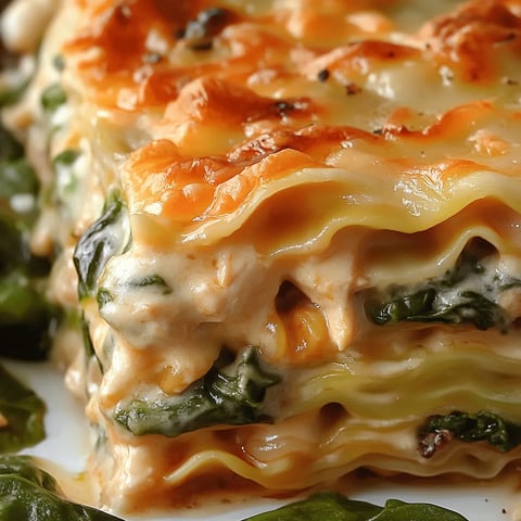 Lasagnes au Poulet et aux Épinards