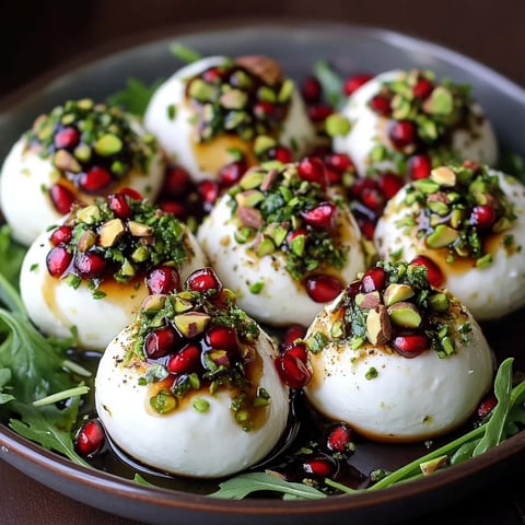 Boules de Burrata et Grenade
