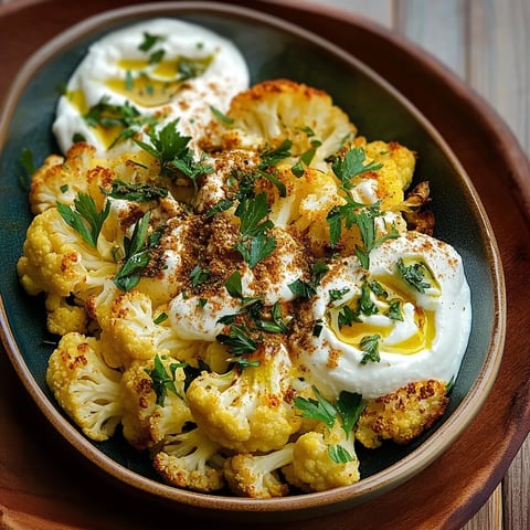 Chou-fleur Rôti au Za'atar avec Labneh aux Herbes