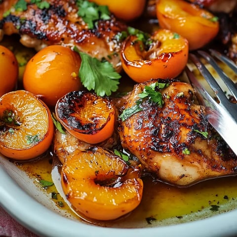 Poulet Grillé Marocain aux Abricots