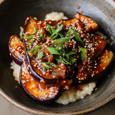 Aubergines au Gochujang et à l'Ail