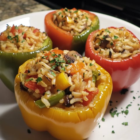 Poivrons Farcis Végétariens Faciles au Riz