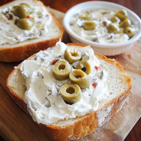 Tartinade Salée au Fromage Frais et Olives