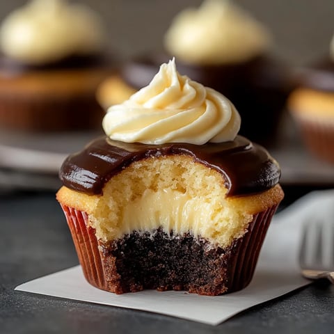 Irrésistibles Cupcakes à la Boston Cream Pie
