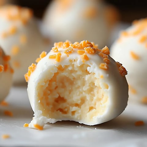 Truffes Creamsicle à l'Orange Sans Cuisson