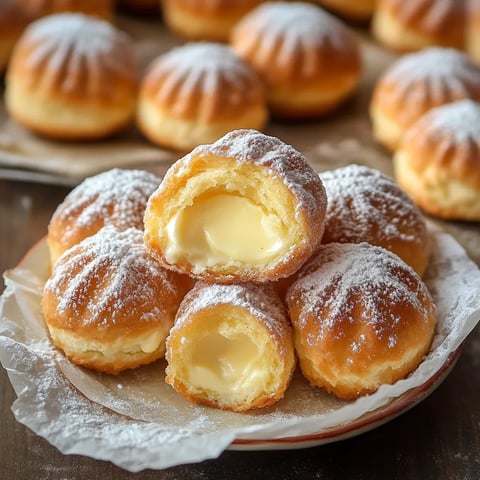 Bomboloni Fourrés à la Crème Pâtissière