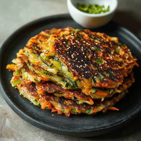 Pancakes coréens vegan aux légumes