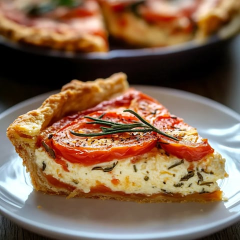 Tarte aux tomates et basilic
