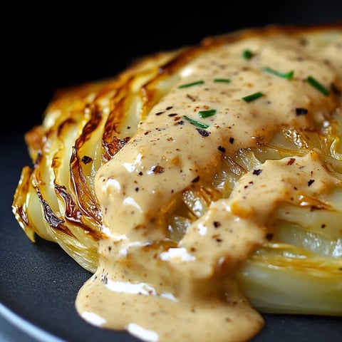 Chou rôti sauce à l'oignon