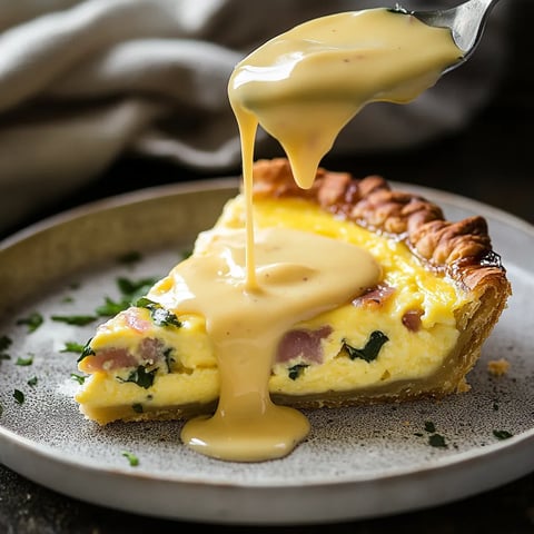 Quiche œufs Benedict hollandaise