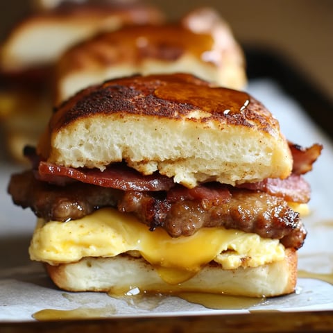 Délicieux sliders petit-déjeuner