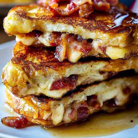 Délicieux pain perdu au bacon