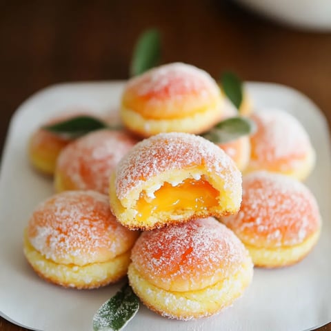 Délicieux biscuits pêche italiens