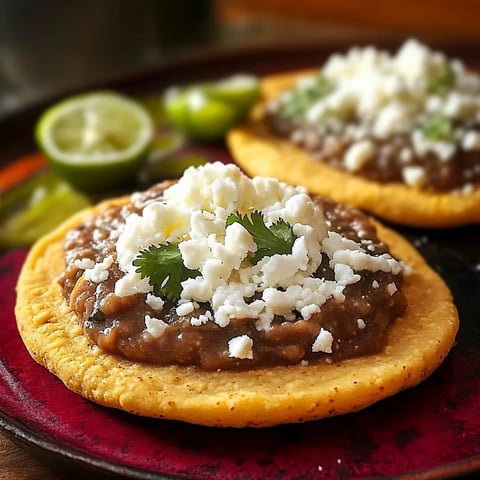 Sopes aux haricots et fromage