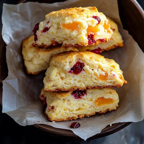 Scones moelleux orange cranberries