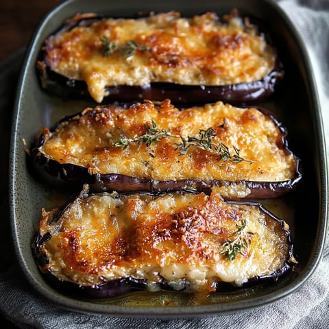 Aubergines gratinées au four
